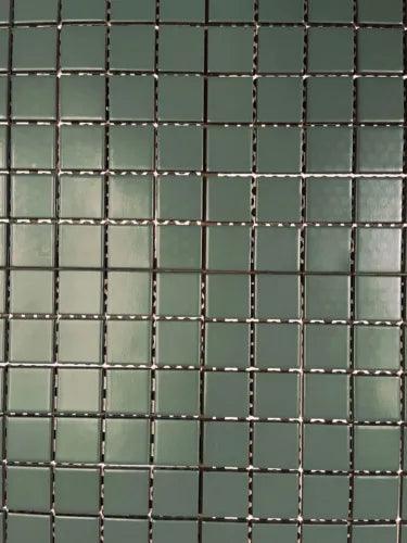1 7/8" x 1 7/8" Forest Green Tile 10 SQ FT Mosaic Crafts Ceramic C# 657 - Furniture4Design