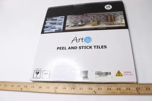 (10-Pk) Art 3d Peel And Stick Tiles Grey 12 x 12&quot; A17042P10F - Furniture4Design