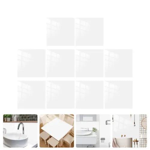 10 Sheets Bathroom Stickers 3d Tile Wall Paper Decorate Home Wallpaper - Furniture4Design