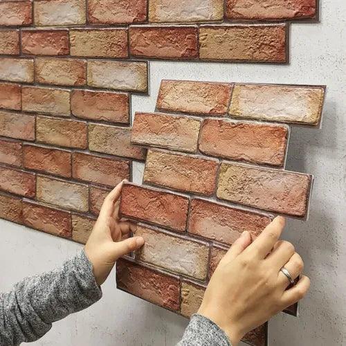 10X/set 3D Self-adhesive Tile Stone Brick Wall Sticker Soft XPE Foam Panels - Furniture4Design