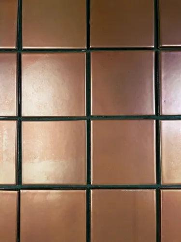 3 7/8" x 3 7/8" Tile Iridescent Copper 10 Square Feet Ceramic Summitville C#IR35 - Furniture4Design