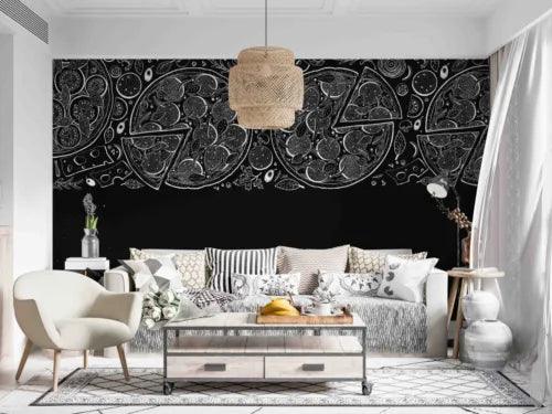 3D Geometric Round Relief Floral Self-adhesive Removeable Wallpaper Wall Mural1 - Furniture4Design