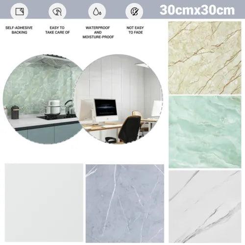 3D Marble Stone Tile Sticker Wall Paper PVC Panels Self-adhesive Waterproof - Furniture4Design