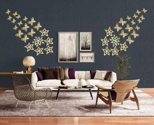 3D Mirror Acrylic Wall Stickers DIY Fashion Home Living Room Bedroom Background - Furniture4Design