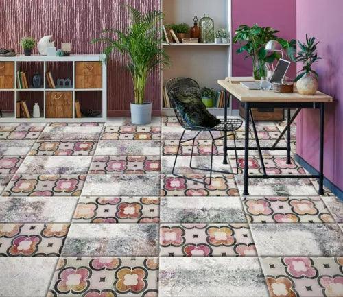 3D Pink Petals Tile 24590NA Floor WallPaper Murals Wall Print Decal Fay - Furniture4Design