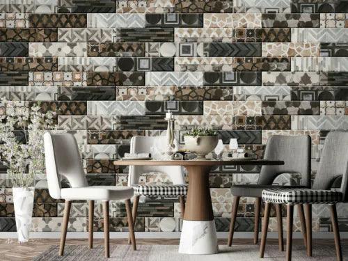 3D Tile Petals G6801 Wallpaper Wall Murals Removable Self-adhesive Honey - Furniture4Design
