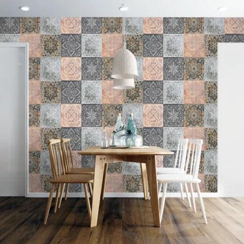 3D Tile Petals G9669 Wallpaper Wall Murals Removable Self-adhesive Honey - Furniture4Design