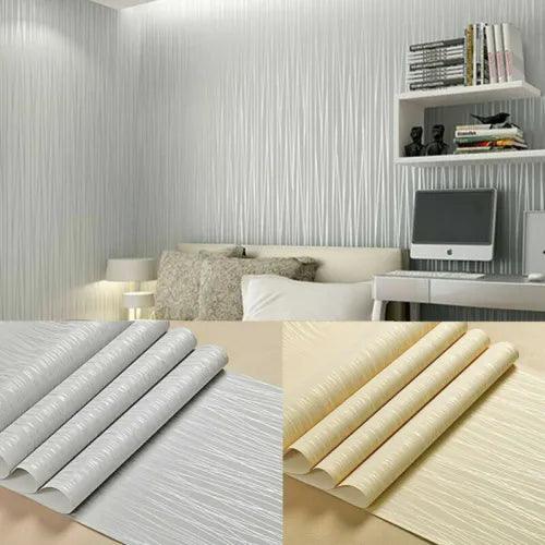 3D Wallpaper Stripes Non-woven WallPaper Living Room Bedroom Decor Sticker US - Furniture4Design