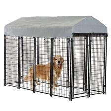 8'x4'x6' OutDoor Heavy Duty Playpen Dog Kennel w/ Roof Water-Resistant Cover - Furniture4Design