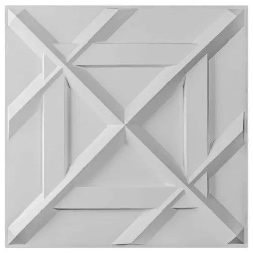 Art3dwallpanels Decorative Wall Tile 3D PVC Geometric Panel White (32-Sq-Ft/Box) - Furniture4Design