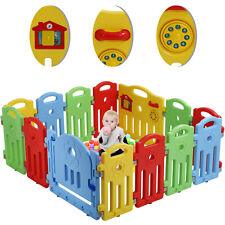 Baby Playpen 14 Panels Infants Toddler Safety Kids Play Pens w/ Activity Board - Furniture4Design