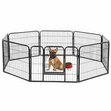 BestPet 24"*32" Heavy Duty 8 Panel Folding Metal Pet Playpen Dog Fence w/ Door - Furniture4Design