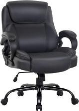 Big and Tall Office Chair 400lbs Wide Seat Ergonomic Desk Chair with Lumbar Arms - Furniture4Design