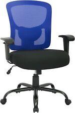 Big and Tall Office Chair 400lbs Wide Seat Mesh Desk Chair Rolling Swivel Chair - Furniture4Design
