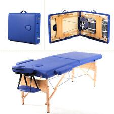 Blue Portable Massage Table w/Free Carry Case T1 Chair Bed Spa Facial - Furniture4Design