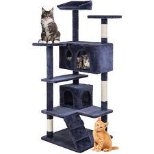Cat Tree 52' Tall Cat Tower with Cat Scratching Post,Multi-Level Playpen House - Furniture4Design
