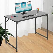 Computer Desk Home Office Desk 40 inches Gaming Desk,PC Wood and Metal, Black - Furniture4Design
