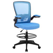 Drafting Chair Tall Office Chair Adjustable Height with Lumbar Support Flip Up - Furniture4Design