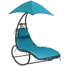 FDW Rocking Lounge Chair Hammock Chair with Waterproof Canopy Removable Cushion - Furniture4Design