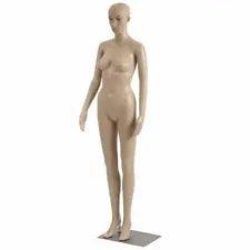 Female Full Body Realistic Mannequin Display Head Turns Dress Form w/Base 69 in - Furniture4Design