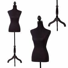 Female Mannequin Torso Dress Form Manikin Body with Wooden Tripod Base Stand - Furniture4Design