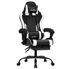 Gaming Chair Office Chair w/Footrest Lumbar Support Headrest Armrest Task Chair - Furniture4Design