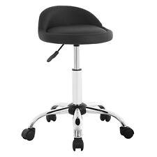 Height Adjustable Rolling Swivel Stool Chair with Back Rest Salon Office Stool - Furniture4Design