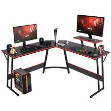 L Shaped Desk Corner Gaming Desk Computer Desk with Large Desktop Work Place - Furniture4Design