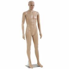 Male Full Body Realistic Mannequin Display Head Turns Dress Form with Base 73in - Furniture4Design