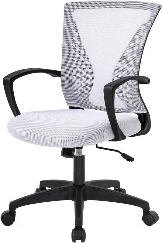 Mesh Ergonomic Mid Back Office Chair with Swivel Casters - Furniture4Design