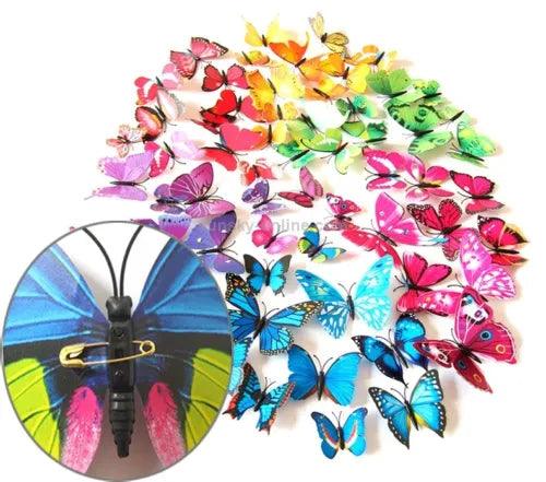 OEM 2 Set Creative 3D Color Butterfly Wall Stickers Living Room Bedroom - Furniture4Design