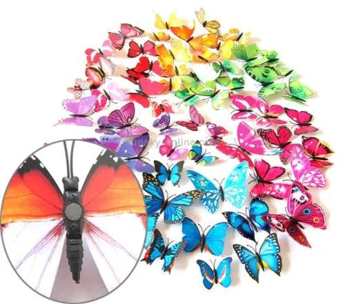 OEM 2 Sets Creative 3D Color Butterfly Wall Stickers Living Room Bedroom - Furniture4Design