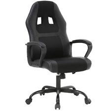 Office Chair Gaming Chair Desk Ergonomic Leather Computer Chair w Metal Base - Furniture4Design