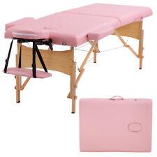 Portable Massage Table 77 Inch Long 28 Inch Wide 2 Fold PU Portable Salon Bed - Furniture4Design