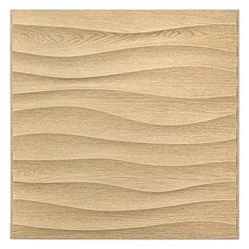 PVC Wave Panels for Interior Wall Decor Textured 3D Wall Wood Brown - Furniture4Design