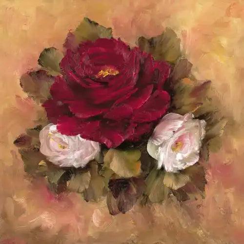 Rose Flower Accent & Decor Tile Carolyn Cook Floral Art CC025AT - Furniture4Design