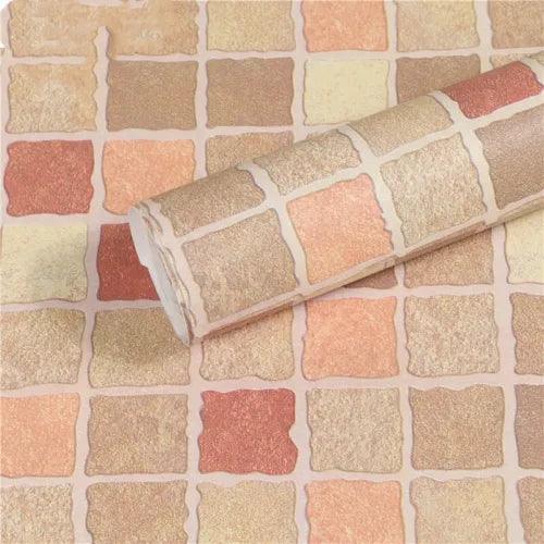 Self adhesive Scrub Mosaic Wall Tile Stickers Kitchen Oil-proof Wall Paper Home - Furniture4Design