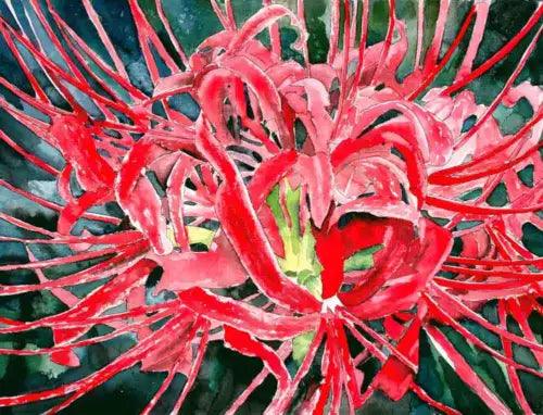 Spider Lily Accent & Decor Tile Derek McCrea Floral Art DMA072AT - Furniture4Design
