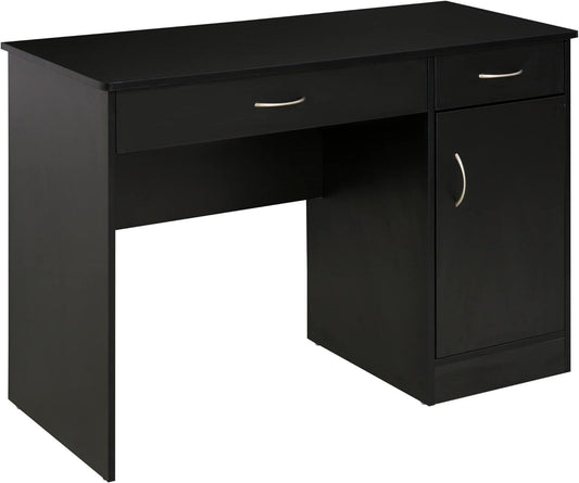 Study Writing Desk with Adjustable Shelf and Cabinet Storage - Furniture4Design