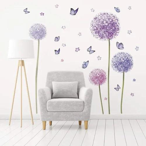 WALL STICKER FLOWER DECAL BUTTERFLY FLORAL VINYL MURAL ART LIVING ROOM HOME DECO - Furniture4Design