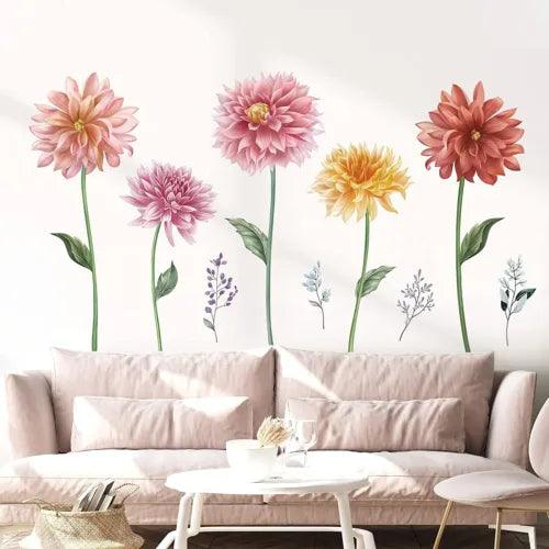 WALL STICKER FLOWER DECAL FLORAL PLANT VINYL MURAL ART 3D HOME LIVING ROOM DECOR - Furniture4Design