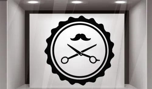 Wall Vinyl Sticker Barber Shop Logo Sign Hair Salon Beauty Spa Cuttery Set GF591 - Furniture4Design