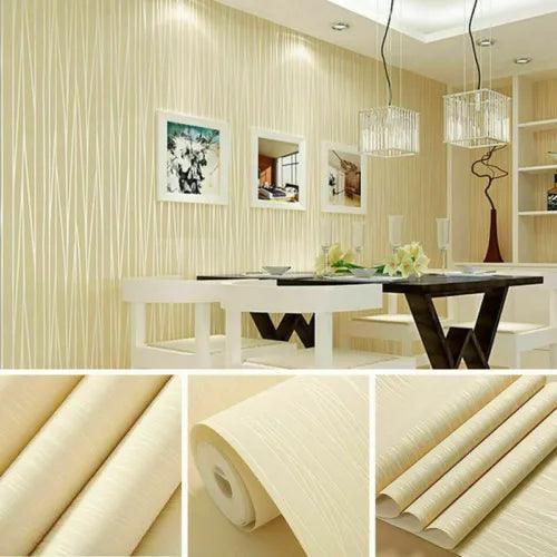Wallpaper Stripes 3D DIY PVC Wall Paper Sticker Stick Stone Brick Home Kitchen - Furniture4Design