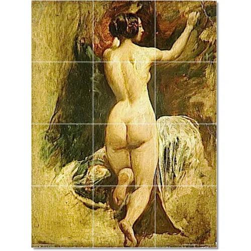 William Etty Nude Painting Ceramic Tile Mural PT22393. 36 x 48 (12) 12x12 tiles - Furniture4Design