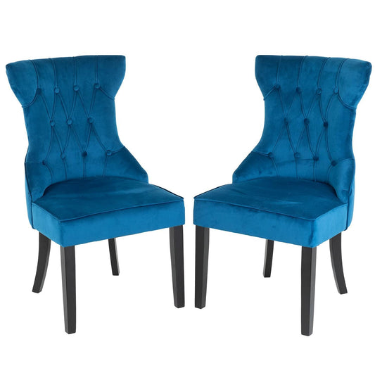 Modern Button Style Tufted Arm Chairs Set of 2 for Home and Kitchen - Furniture4Design