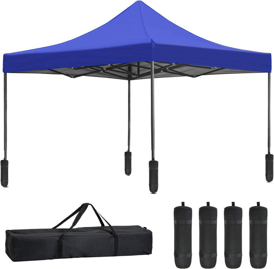 10x10ft Portable Party Tent with Waterproof Top and Backpack Bag - Furniture4Design