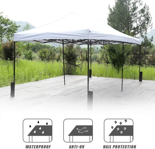 10x20 Pop Up Canopy Tent with Waterproof Top and Portable Carrying Bag - Furniture4Design