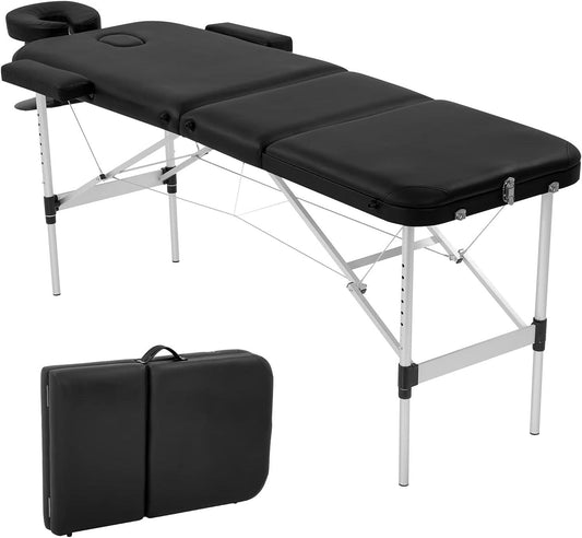 Aluminum Portable Massage Table with Height Adjustable Design and Carry Case - Furniture4Design