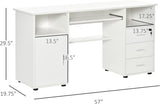 Black Home Office Desk with Versatile Storage Options - Furniture4Design