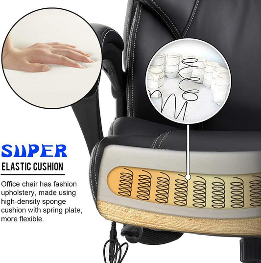 Ergonomic Big and Tall Executive Office Chair with Lumbar Support - Furniture4Design